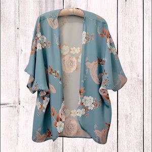 Floral Kimono Style Wrap/Cover-Up